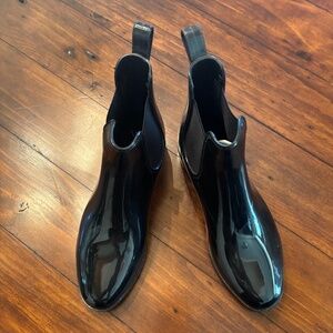 Women’s Waterproof Non-Slip Rubber Rain Ankle Boots Size 8